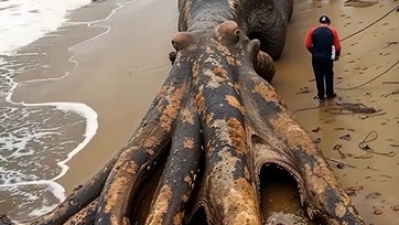 Colossal Octopus Shocks Beachgoers in Astonishing Shoreline Encounter