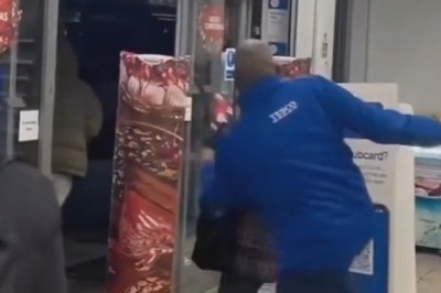 Tesco Employee Takes Down Shoplifter with Epic Kick!