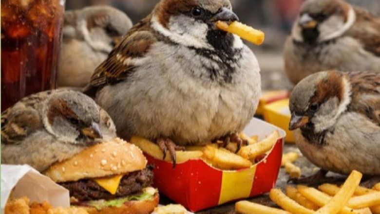 The Hidden Dangers of Urban Fast Food for Sparrows: Obesity and Reproductive Decline